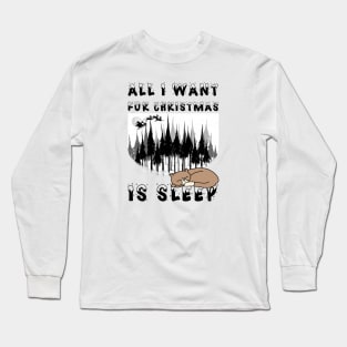 Cat sleep for christmas Long Sleeve T-Shirt